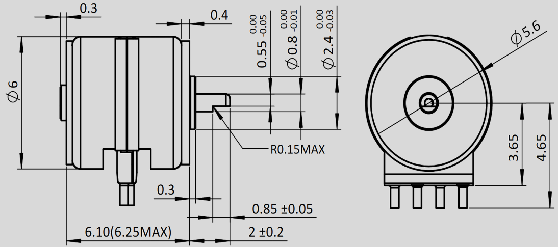 OT-SM06X-001步进电机_6mm微型步进电机_VR瞳距调节电机-万至达电机